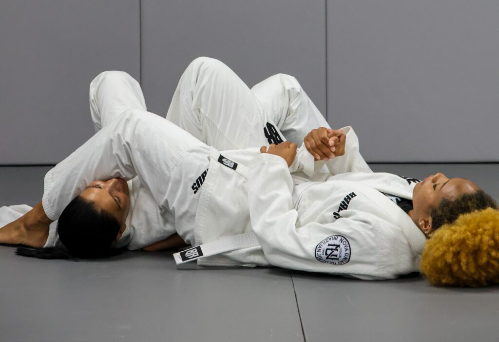 women training bjj and self-defense