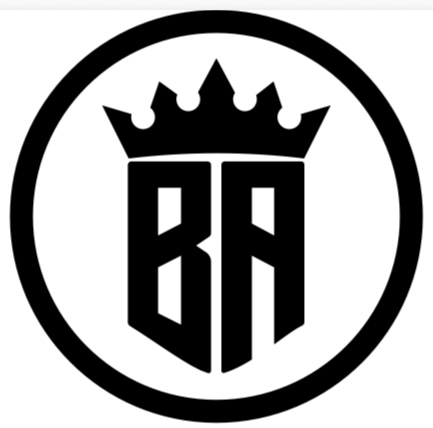 The Brabus Academy BA circle badge — a crown over a BA shield enclosed in a thin ring